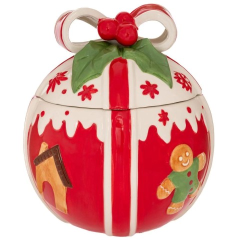 PALLA DI NATALE PORTABISCOTTI 19X23CM